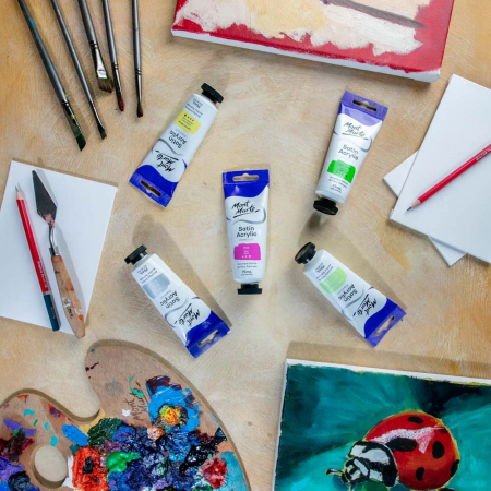 PMSA7512 Vopsea acrilică satin Mont Marte 75ml - Pink [7]