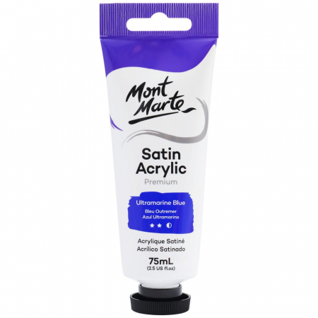 Culori acrilice - PMSA7514 Vopsea acrilică satin Mont Marte 75ml - Ultramarine Blue