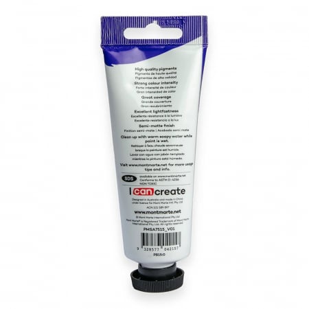 PMSA7515 Vopsea acrilicǎ satin Mont Marte 75ml - Phtalo Blue [2]