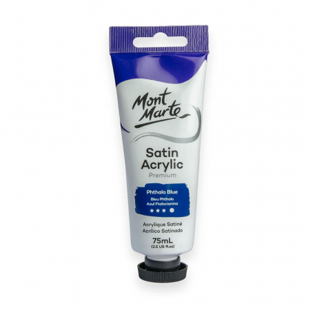 PICTURA SI GRAFICA - PMSA7515 Vopsea acrilicǎ satin Mont Marte 75ml - Phtalo Blue