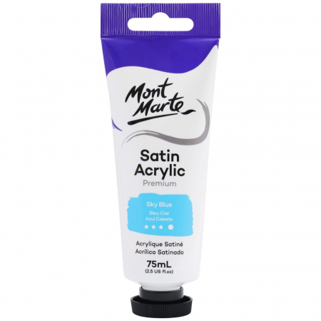 Culori acrilice - PMSA7518 Vopsea acrilică satin Mont Marte 75ml - Sky Blue