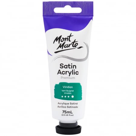Premium Satin  Acrilic 75 ml - PMSA7522 Vopsea acrilicǎ satin Mont Marte 75ml - Viridian