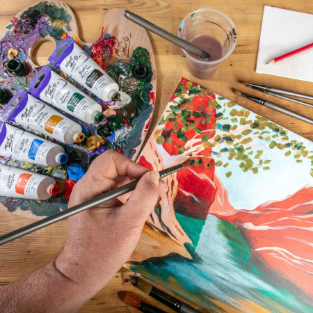 Vopsea acrilica satin Mont Marte 75ml - Hookers Green [4]