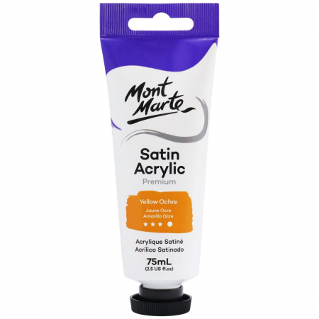 Culori acrilice - PMSA7525 Vopsea acrilică satin Mont Marte 75ml - Yellow Ochre