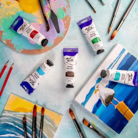 PMSA7527 Vopsea acrilicǎ satin Mont Marte 75ml - Burnt Umber [7]