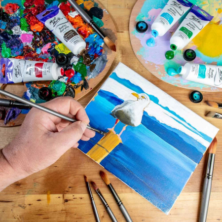 PMSA7527 Vopsea acrilicǎ satin Mont Marte 75ml - Burnt Umber [3]