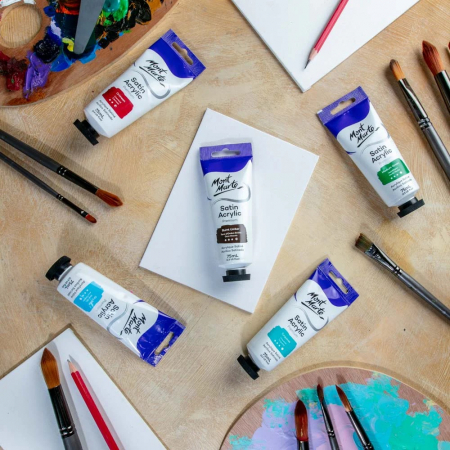 PMSA7527 Vopsea acrilicǎ satin Mont Marte 75ml - Burnt Umber [4]