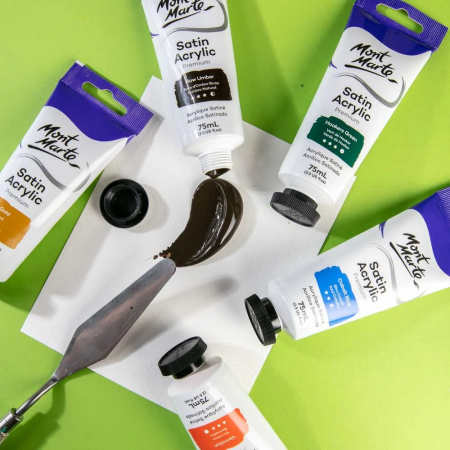 PMSA7528 Vopsea acrilicǎ satin Mont Marte 75ml - Raw Umber [4]