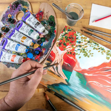 PMSA7528 Vopsea acrilicǎ satin Mont Marte 75ml - Raw Umber [3]