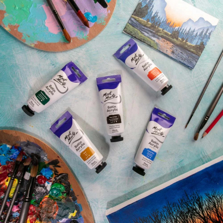 PMSA7528 Vopsea acrilicǎ satin Mont Marte 75ml - Raw Umber [5]