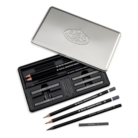 Set creioane schite cutie metalica Royal Langnickel [1]
