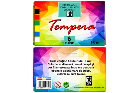 Culori tempera și guașe - Set culori tempera CFP 6×18 ml