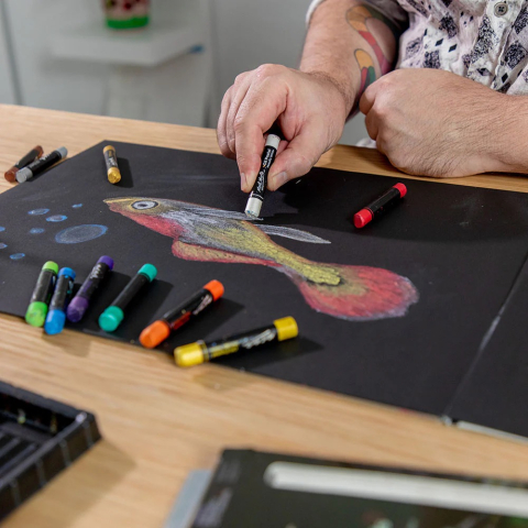 Set pastel ulei metallic 12buc Mont Marte [7]