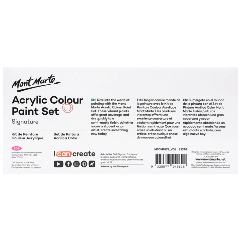 Set vopsea acrilica Mont Marte 18x75ml [7]