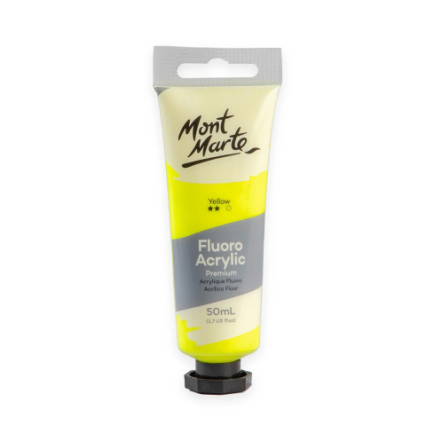PICTURA - Vopsea acrilica Fluoro Mont Marte 50ml - Yellow