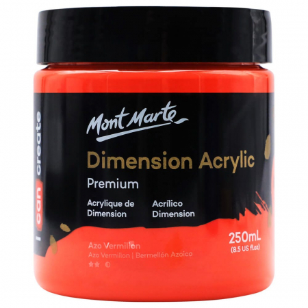 Dimension Acrylic  250ml - PMDA2509 Vopsea acrilică Mont Marte Dimension 250ml  - Azo Vermillion