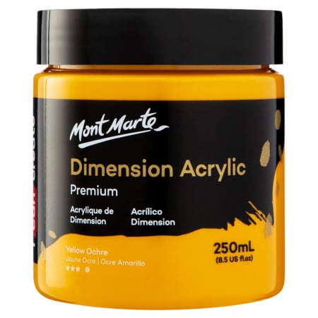 Dimension Acrylic  250ml - PMDA2533 Vopsea acrilicǎ Mont Marte Dimension 250ml  - Yellow Ochre