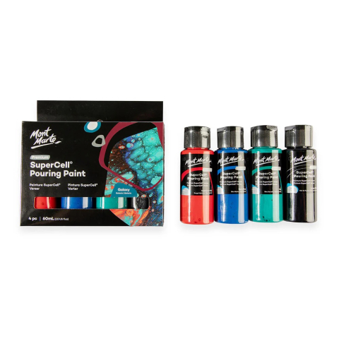 Vopsea acrilica SuperCell Pouring Mont Marte 4buc x 60ml - Galaxy [1]