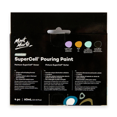 Vopsea acrilica SuperCell Pouring Mont Marte 4buc x 60ml - Night Sky [3]