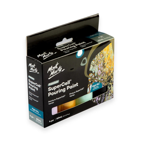 Vopsea acrilica SuperCell Pouring Mont Marte 4buc x 60ml - Night Sky [2]