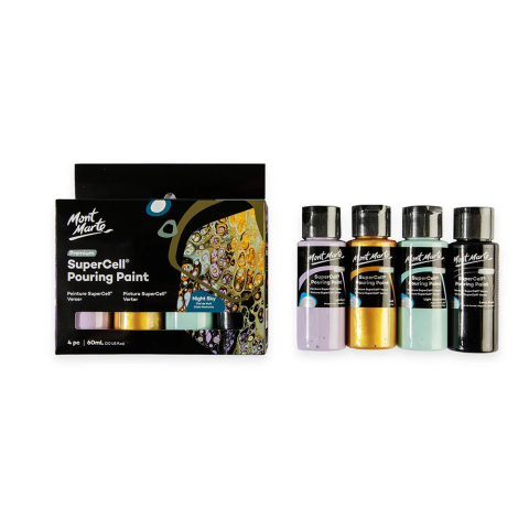 Vopsea acrilica SuperCell Pouring Mont Marte 4buc x 60ml - Night Sky [1]