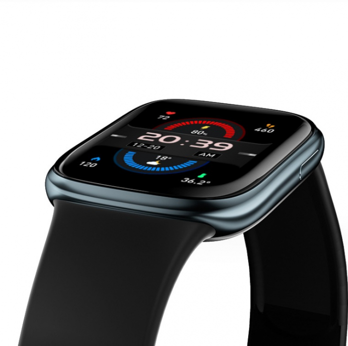 Ceas SmartWatch, J-Style 2166, 1, 78” AMOLED, 368x448px, 326ppi, SpO2, temperatura corpului, ECG, monitorizare HRV si stres, Wi-Fi, GPS, redare MP3, ecran tactil, e-mail, control prin aplicatie, IP68, [8]