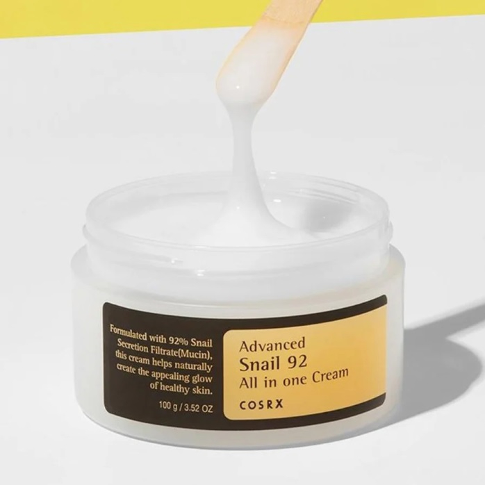 COSRX Advanced Snail 92% All In One Cream - crema de fata profesionala cu extract de melc hidratanta care hraneste si calmeaza tenul, 100g [4]