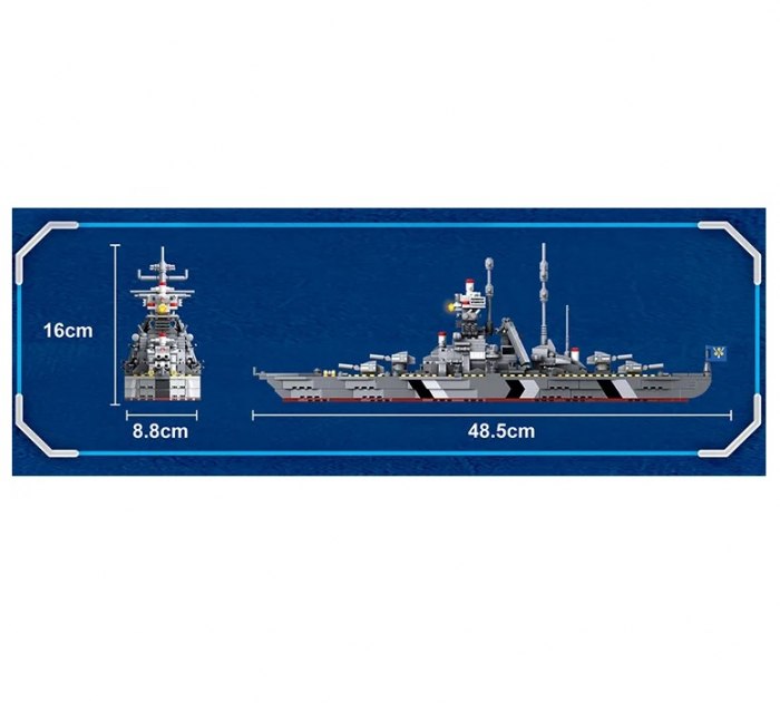 Jucarie educationala de constructie WOMA, The Cruiser Battle, 538, piese [4]