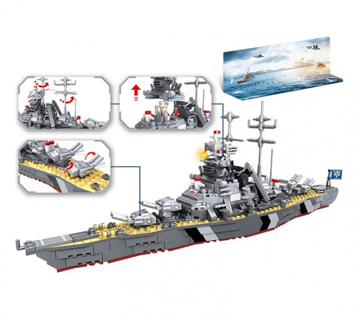 Jucarie educationala de constructie WOMA, The Cruiser Battle, 538, piese [3]