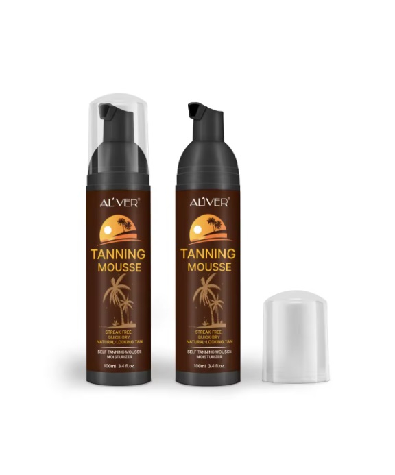 Lotiune auto-bronzanta Aliver, rezistenta la apa, ingrediente naturale, bronzare hidratanta de lunga durata, neiritanta, fara alcool, 100ml [2]