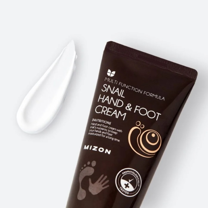 Mizon Snail Hand & Foot Cream, crema reparatoare, vindeca si hraneste pielea, cu extracte care au rol calmant, antiinflamator si cicatrizant, pentru maini si picioare, 100 ml [3]