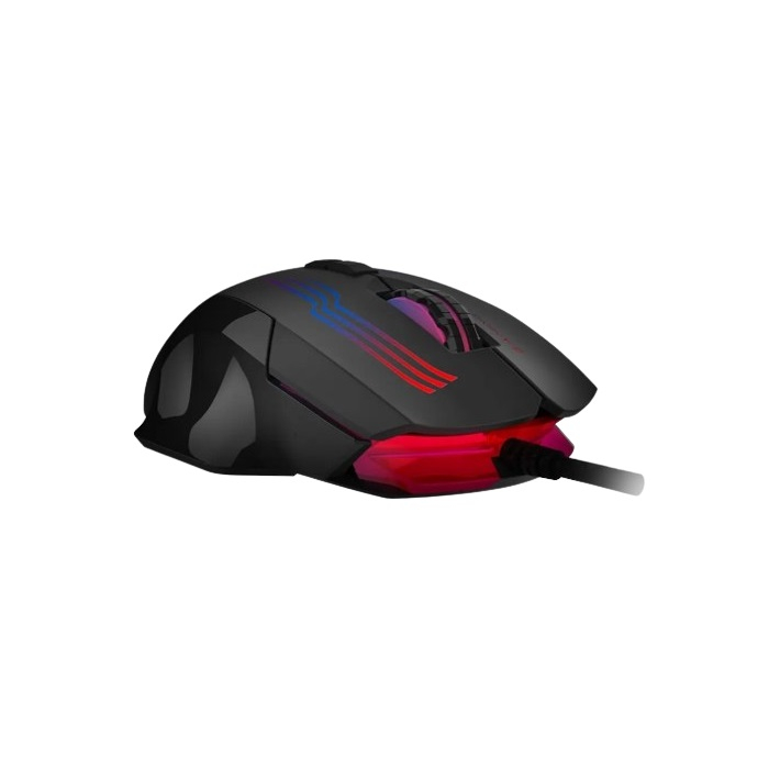 Mouse gaming GX38, optic, 6 butoane programabile, ergonomic, cu fir, 7200 dpi, acceleratie 20G, ambidextru RGB, USB2.0, negru [2]