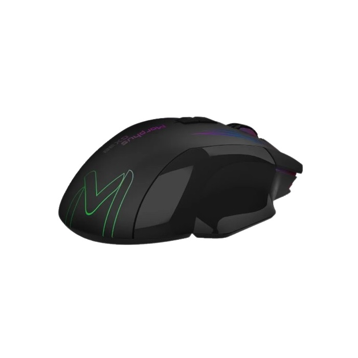 Mouse gaming GX38, optic, 6 butoane programabile, ergonomic, cu fir, 7200 dpi, acceleratie 20G, ambidextru RGB, USB2.0, negru [3]