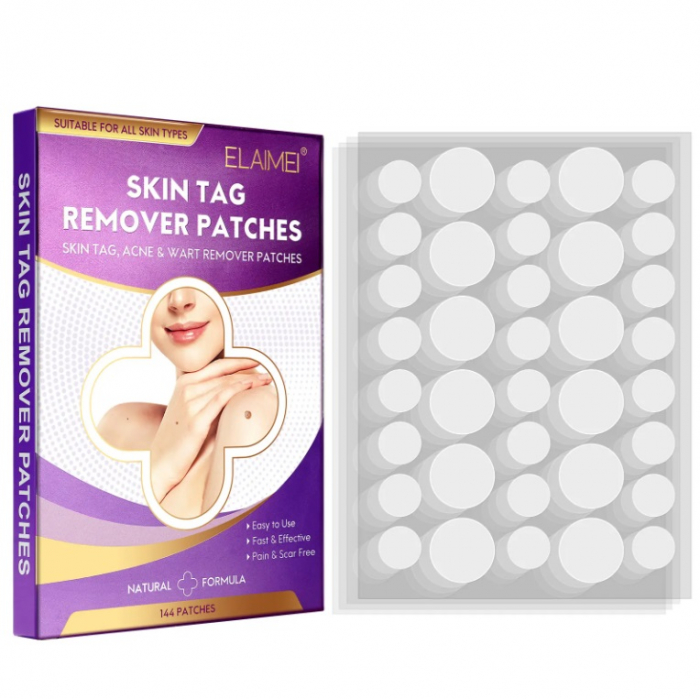 Plasturi Elaimei pentru indepartarea fara durere si cicatrici a alunitelor, negilor si acneei, hraneste, regenereaza pielea, 144 plasturi [3]