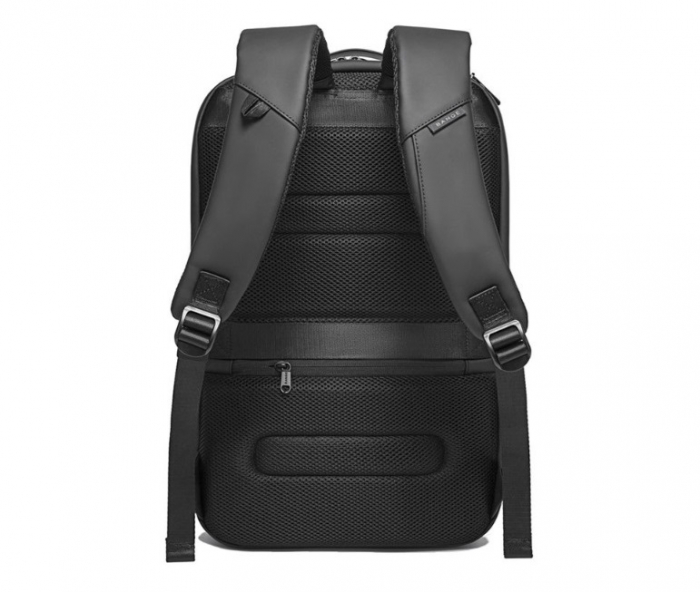 Rucsac de mare capacitate, rezistent la apa, USB, polyester, pentru scoala, studenti, business, potrivit pentru laptop de 15, 6”, negru, 40x30x15cm [3]