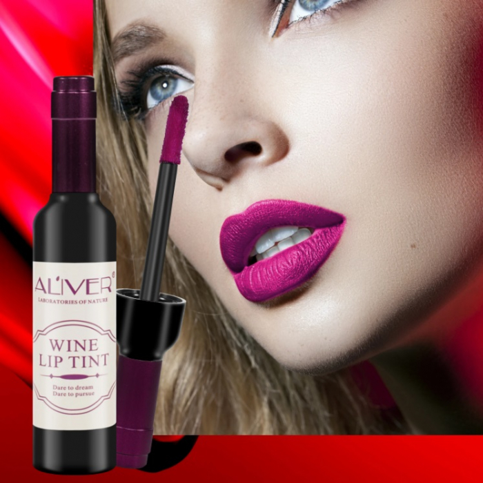 Set 6 rujuri Aliver de lunga durata, rezistente la apa, marime normala, culori mate, rosu, roz, maro, mov, portocaliu, rosu trandafir, din plante, sub forma lichida, hidratant, 6 x 7g [9]