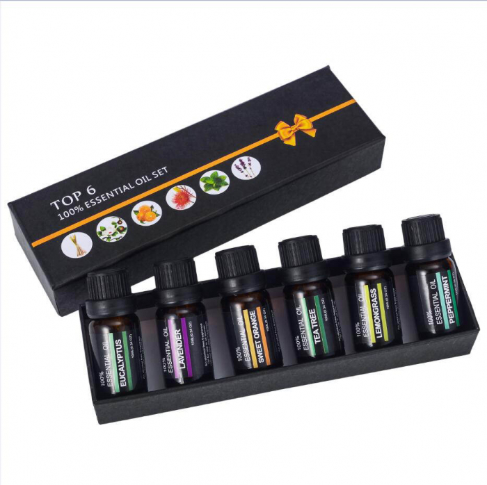 Set 6 uleiuri esentiale Lavanda, Eucalipt, Lemongrass, Tea Tree, Menta, Portocala Dulce, 10 ml [3]