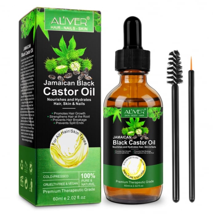 Ulei esential de ricin, Aliver, stimulează creșterea, întărește si previne ruperea părului, previne vârfurile despicate,hraneste, hidrateza parul, pielea si unghiile, 60ml [2]