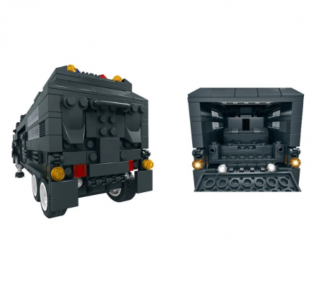 Jucarie educationala de constructie WOMA, politie, echipa SWAT, camion tip lego, 1413 piese + un cadou [7]