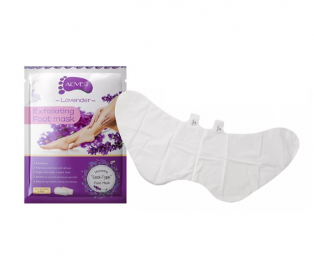 Masca exfolianta pentru picioare Aliver, aroma de lavanda, cu efect calmant si hidratant, 40g [2]