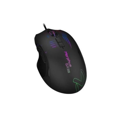 Mouse gaming GX38, optic, 6 butoane programabile, ergonomic, cu fir, 7200 dpi, acceleratie 20G, ambidextru RGB, USB2.0, negru [4]