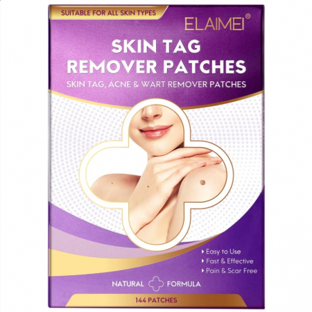 Plasturi Elaimei pentru indepartarea fara durere si cicatrici a alunitelor, negilor si acneei, hraneste, regenereaza pielea, 144 plasturi [1]