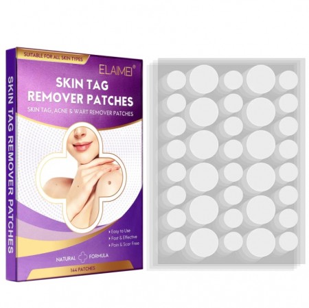 Plasturi Elaimei pentru indepartarea fara durere si cicatrici a alunitelor, negilor si acneei, hraneste, regenereaza pielea, 144 plasturi [2]