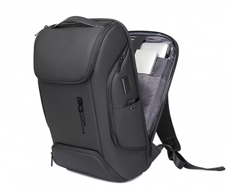 Rucsac de mare capacitate, rezistent la apa, USB, polyester, pentru scoala, studenti, business, potrivit pentru laptop de 15, 6”, negru, 40x30x15cm [3]