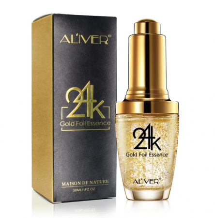 Produse - Ser cu aur 24K Aliver, hidratant, antirid, colagen, acid hialuronic, revitalizant, 30ml
