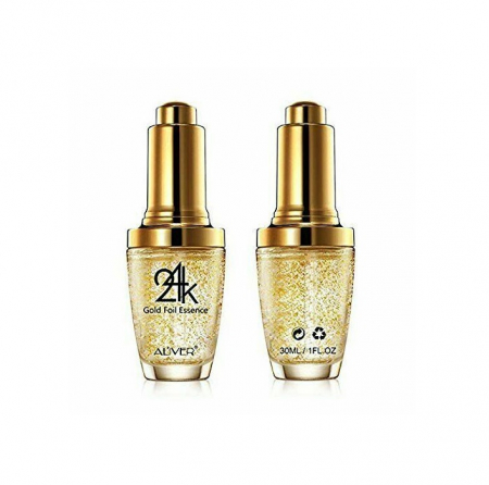 Ser cu aur 24K Aliver, hidratant, antirid, colagen, acid hialuronic, revitalizant, 30ml [2]