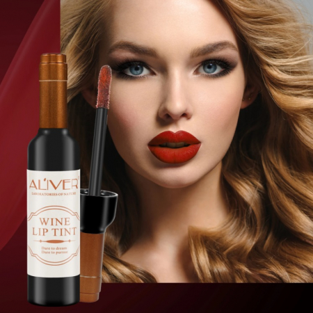 Set 6 rujuri Aliver de lunga durata, rezistente la apa, marime normala, culori mate, rosu, roz, maro, mov, portocaliu, rosu trandafir, din plante, sub forma lichida, hidratant, 6 x 7g [6]