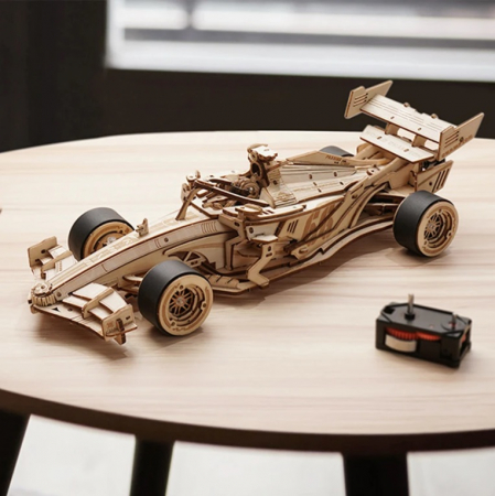 Set puzzle 3D din lemn, Robotime F1 Racing Car, 246 piese [10]