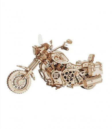 Set puzzle 3D din lemn, Robotime LK504 Cruiser Motorcycle, 420 piese [0]