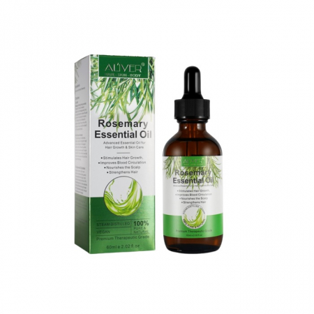 Ulei esential de rozmarin, Aliver, aromaterapie, echilibru hormonal, imbunatatirea circulatiei sangelui, ingrijirea parului, 60ml [1]